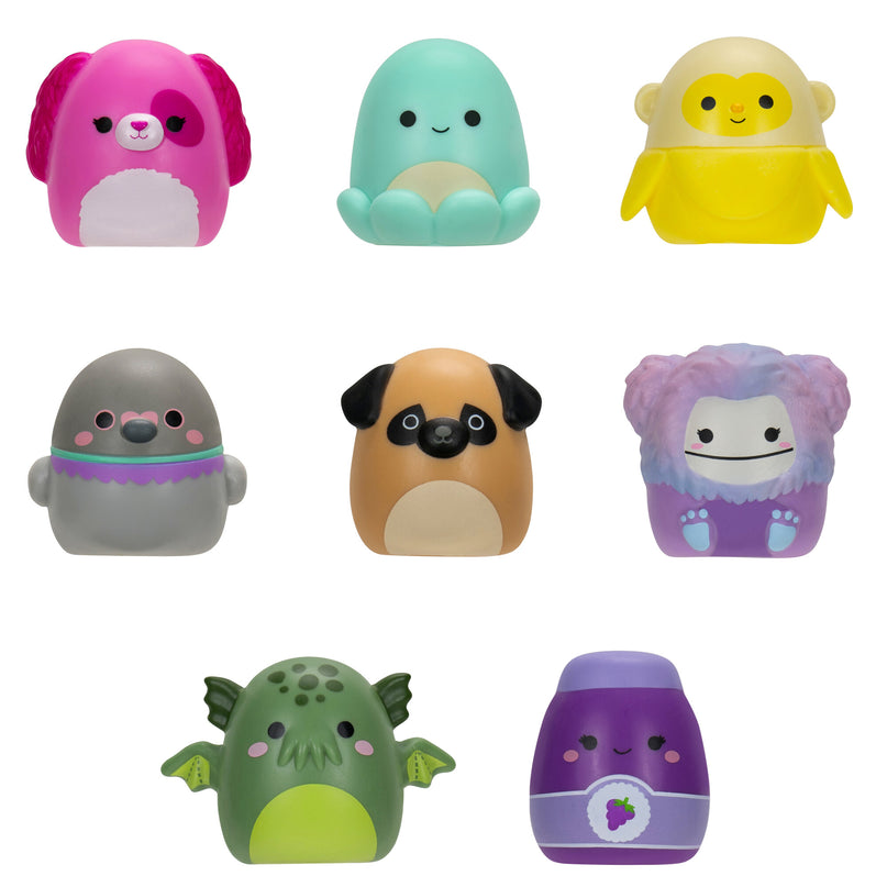 SQUISHMALLOWS SQUISH-A-LONGS minifiguuride komplekt, 8 tk, 2,5 cm
