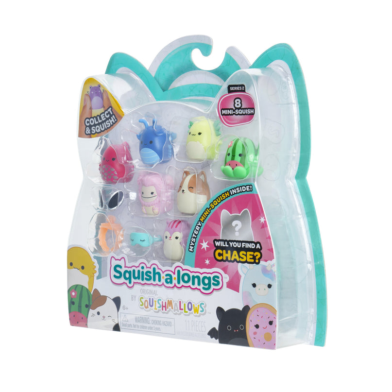 SQUISHMALLOWS SQUISH-A-LONGS minifiguuride komplekt, 8 tk, 2,5 cm