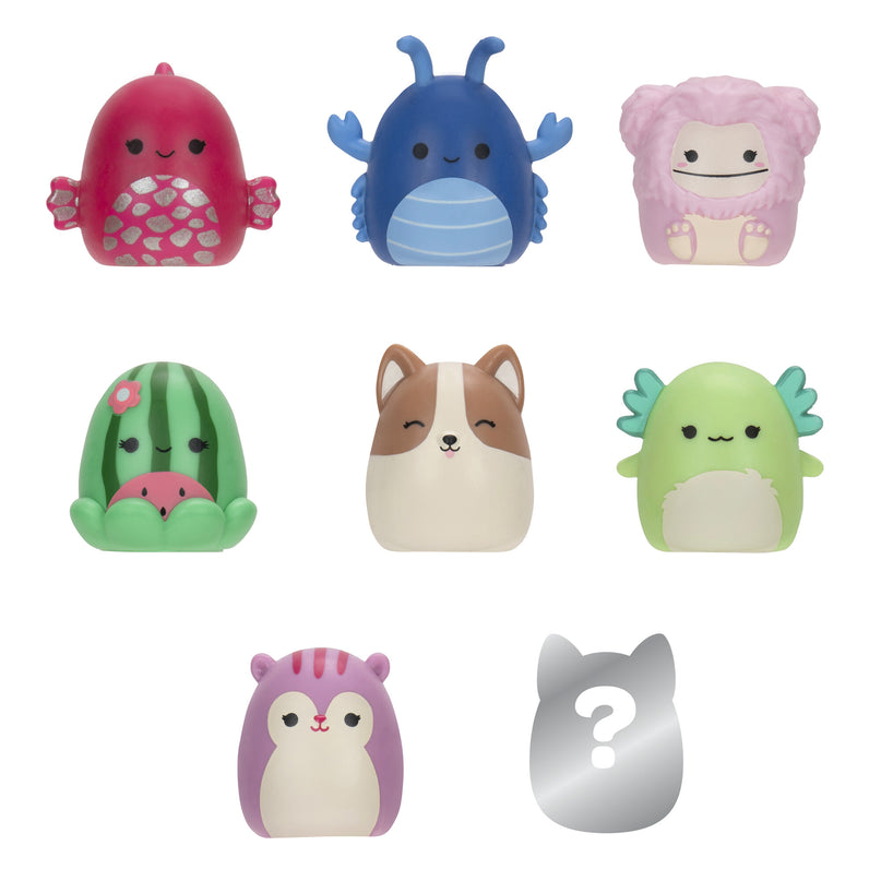 SQUISHMALLOWS SQUISH-A-LONGS minifiguuride komplekt, 8 tk, 2,5 cm
