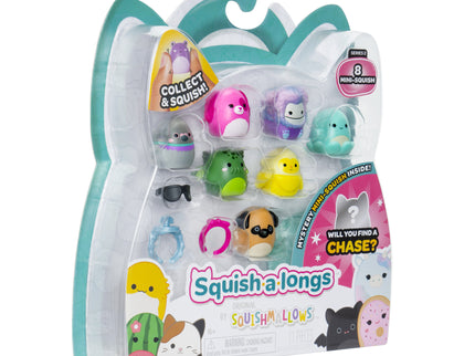 SQUISHMALLOWS SQUISH-A-LONGS minifiguuride komplekt, 8 tk, 2,5 cm