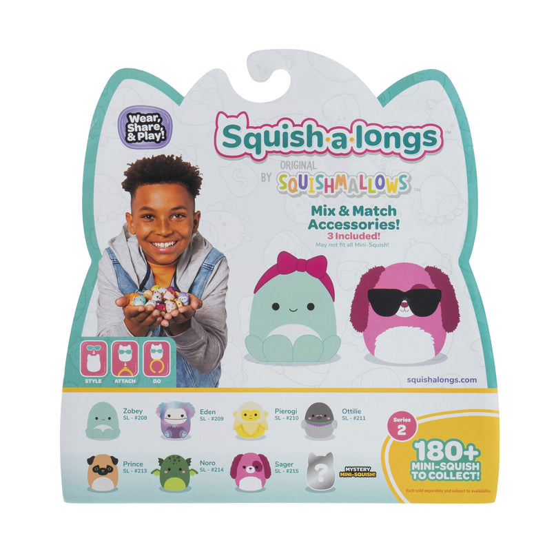 SQUISHMALLOWS SQUISH-A-LONGS minifiguuride komplekt, 8 tk, 2,5 cm