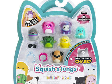 SQUISHMALLOWS SQUISH-A-LONGS minifiguuride komplekt, 8 tk, 2,5 cm