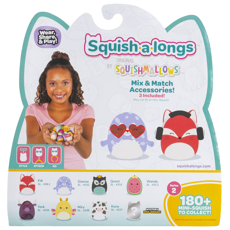 SQUISHMALLOWS SQUISH-A-LONGS minifiguuride komplekt, 8 tk, 2,5 cm