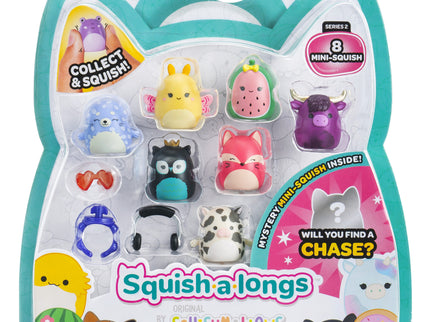 SQUISHMALLOWS SQUISH-A-LONGS minifiguuride komplekt, 8 tk, 2,5 cm