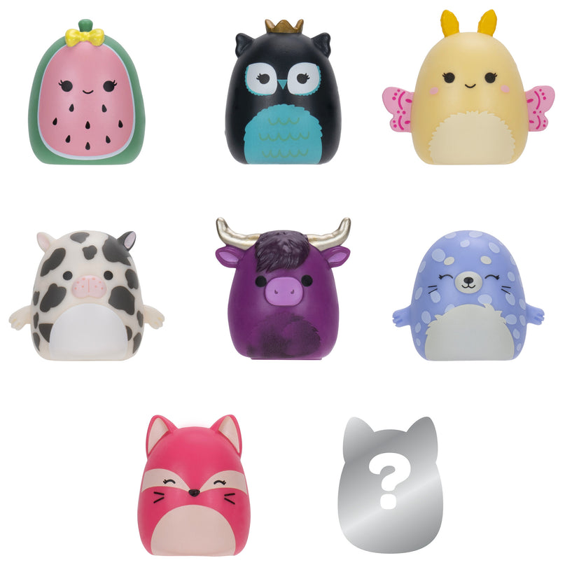 SQUISHMALLOWS SQUISH-A-LONGS minifiguuride komplekt, 8 tk, 2,5 cm