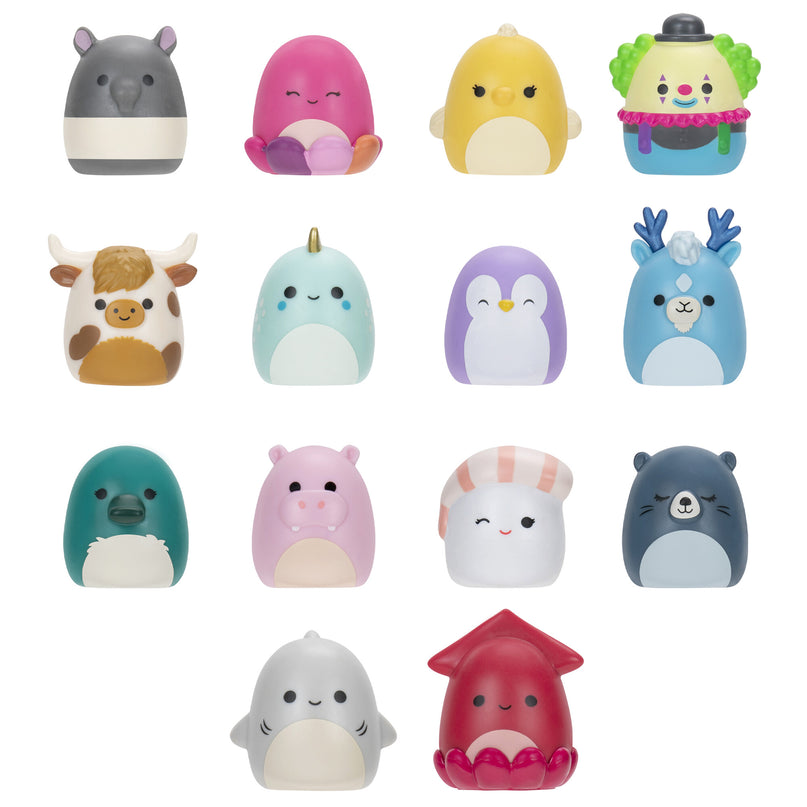 SQUISHMALLOWS SQUISH-A-LONGS minifiguuride komplekt, 14 tk, 2,5 cm