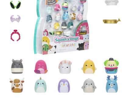 SQUISHMALLOWS SQUISH-A-LONGS minifiguuride komplekt, 14 tk, 2,5 cm