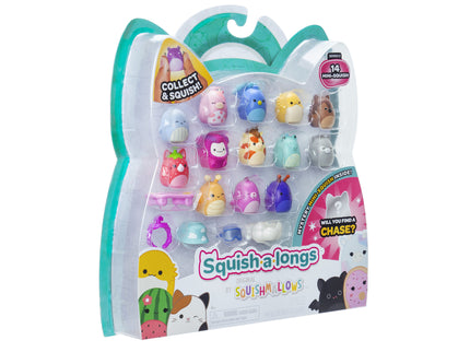 SQUISHMALLOWS SQUISH-A-LONGS minifiguuride komplekt, 14 tk, 2,5 cm