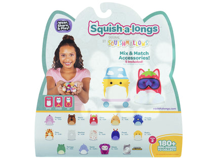 SQUISHMALLOWS SQUISH-A-LONGS minifiguuride komplekt, 14 tk, 2,5 cm