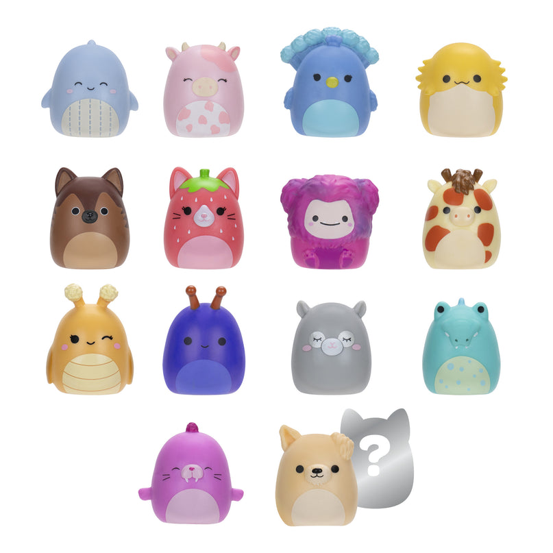 SQUISHMALLOWS SQUISH-A-LONGS minifiguuride komplekt, 14 tk, 2,5 cm