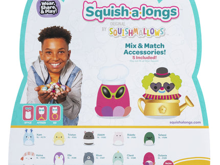SQUISHMALLOWS SQUISH-A-LONGS minifiguuride komplekt, 14 tk, 2,5 cm