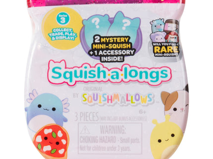 SQUISHMALLOWS SQUISH-A-LONGS minifiguuride komplekt pimepakis, 2 tk, 2,5 cm