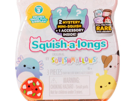 SQUISHMALLOWS SQUISH-A-LONGS minifiguuride komplekt pimepakis, 2 tk, 2,5 cm