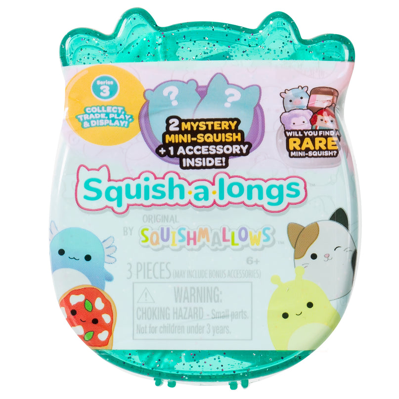 SQUISHMALLOWS SQUISH-A-LONGS minifiguuride komplekt pimepakis, 2 tk, 2,5 cm