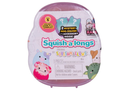 SQUISHMALLOWS SQUISH-A-LONGS minifiguuride komplekt pimepakis, 2 tk, 2,5 cm