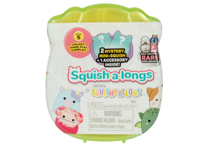 SQUISHMALLOWS SQUISH-A-LONGS minifiguuride komplekt pimepakis, 2 tk, 2,5 cm