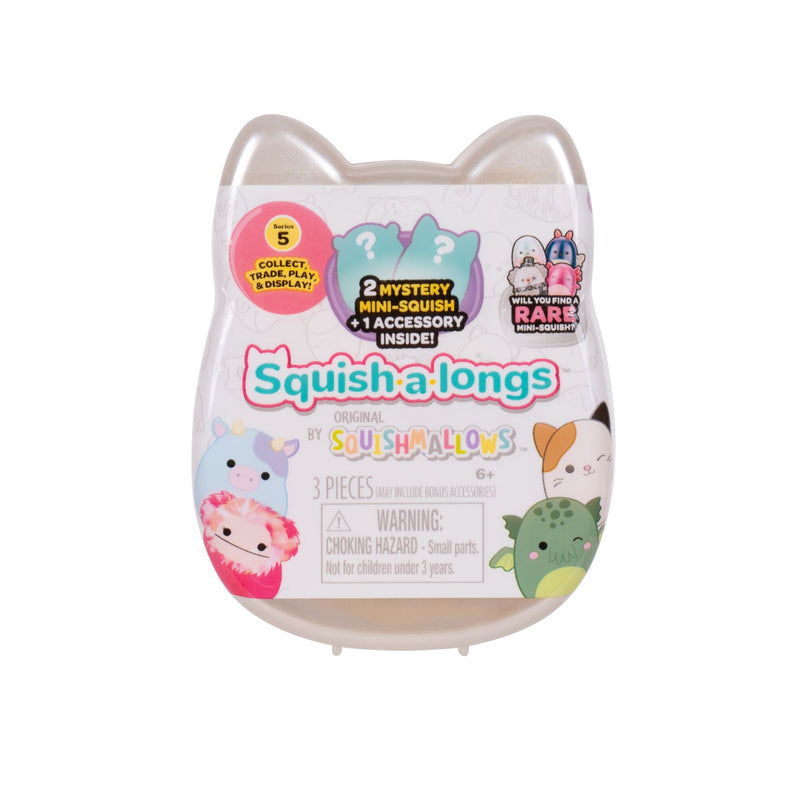 SQUISHMALLOWS SQUISH-A-LONGS minifiguuride komplekt pimepakis, 2 tk, 2,5 cm