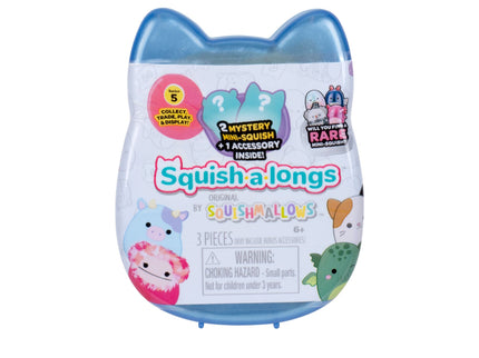 SQUISHMALLOWS SQUISH-A-LONGS minifiguuride komplekt pimepakis, 2 tk, 2,5 cm