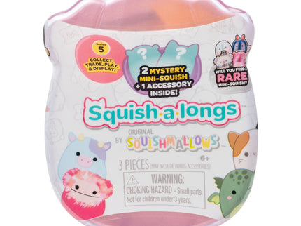 SQUISHMALLOWS SQUISH-A-LONGS minifiguuride komplekt pimepakis, 2 tk, 2,5 cm