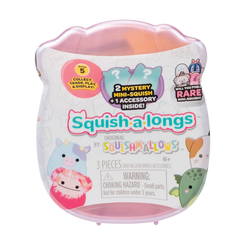 SQUISHMALLOWS SQUISH-A-LONGS minifiguuride komplekt pimepakis, 2 tk, 2,5 cm