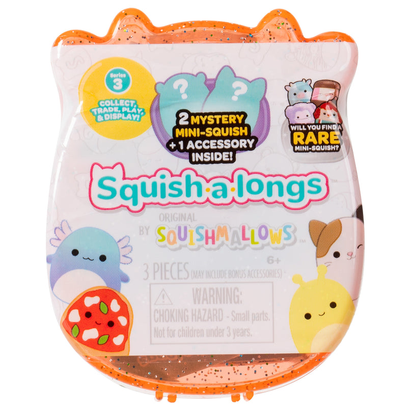 SQUISHMALLOWS SQUISH-A-LONGS minifiguuride komplekt pimepakis, 2 tk, 2,5 cm