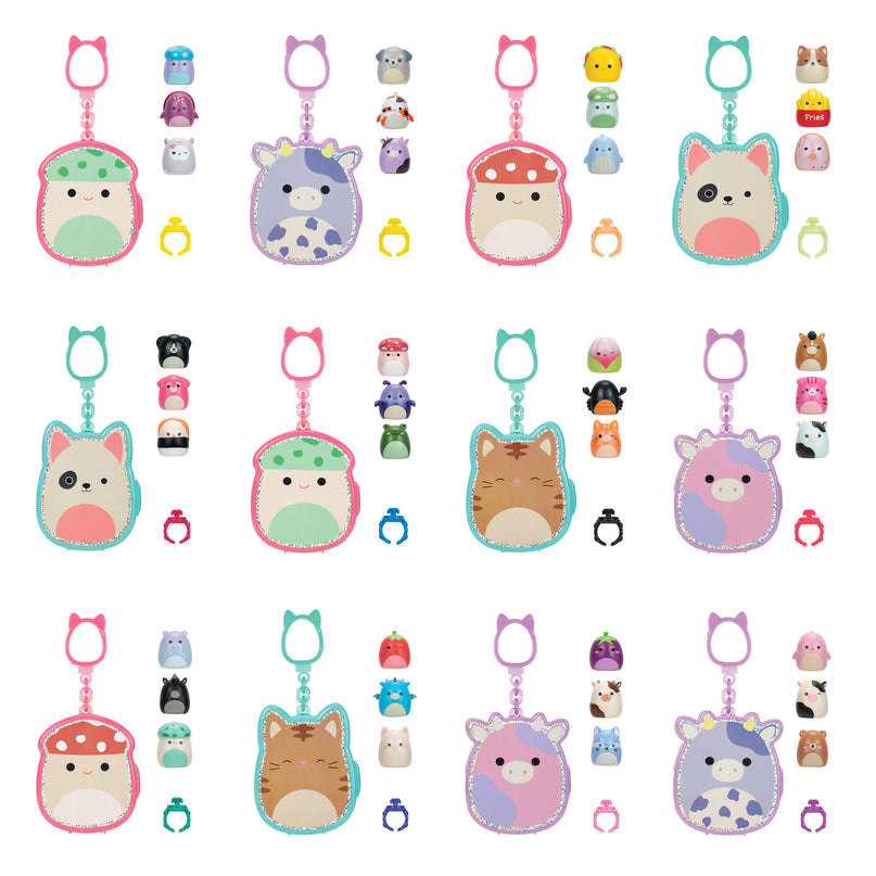 SQUISHMALLOWS CLIP-A-LONGS minifiguuride komplekt pimepakis, 3 tk, 2,5 cm