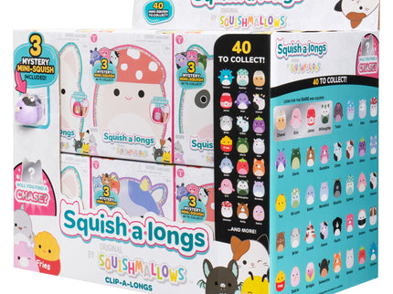 SQUISHMALLOWS CLIP-A-LONGS minifiguuride komplekt pimepakis, 3 tk, 2,5 cm