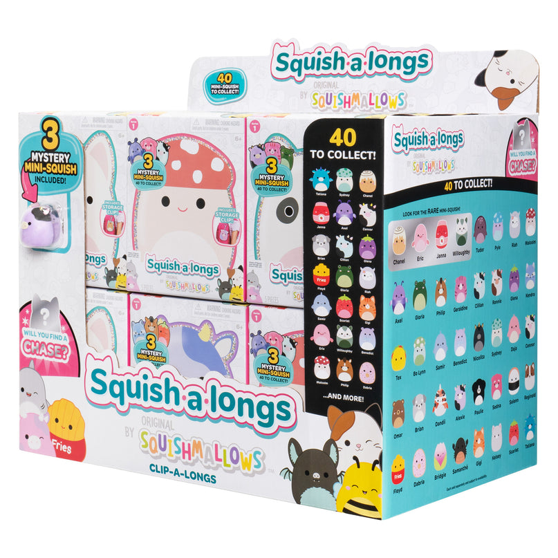 SQUISHMALLOWS CLIP-A-LONGS minifiguuride komplekt pimepakis, 3 tk, 2,5 cm