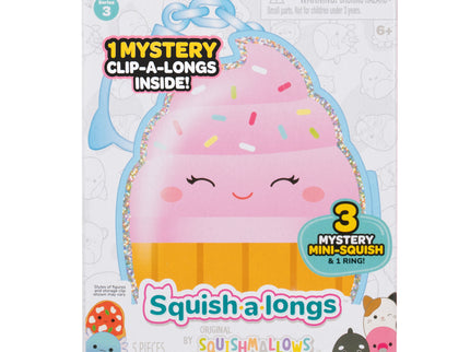 SQUISHMALLOWS CLIP-A-LONGS minifiguuride komplekt pimepakis, 3 tk, 2,5 cm