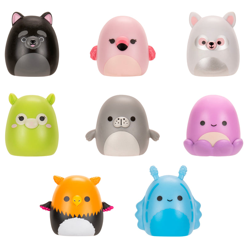 SQUISHMALLOWS SQUISH-A-LONGS minifiguuride komplekt, 8 tk, 2,5 cm