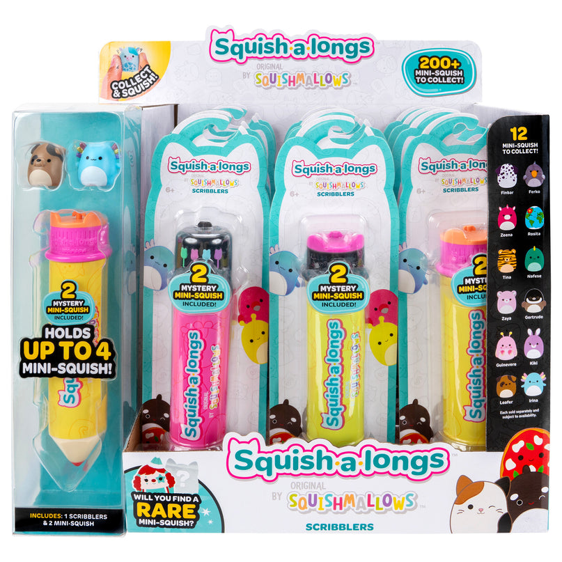SQUISHMALLOWS Squish-a-longs Scribbles karp ja 2 minifiguuri
