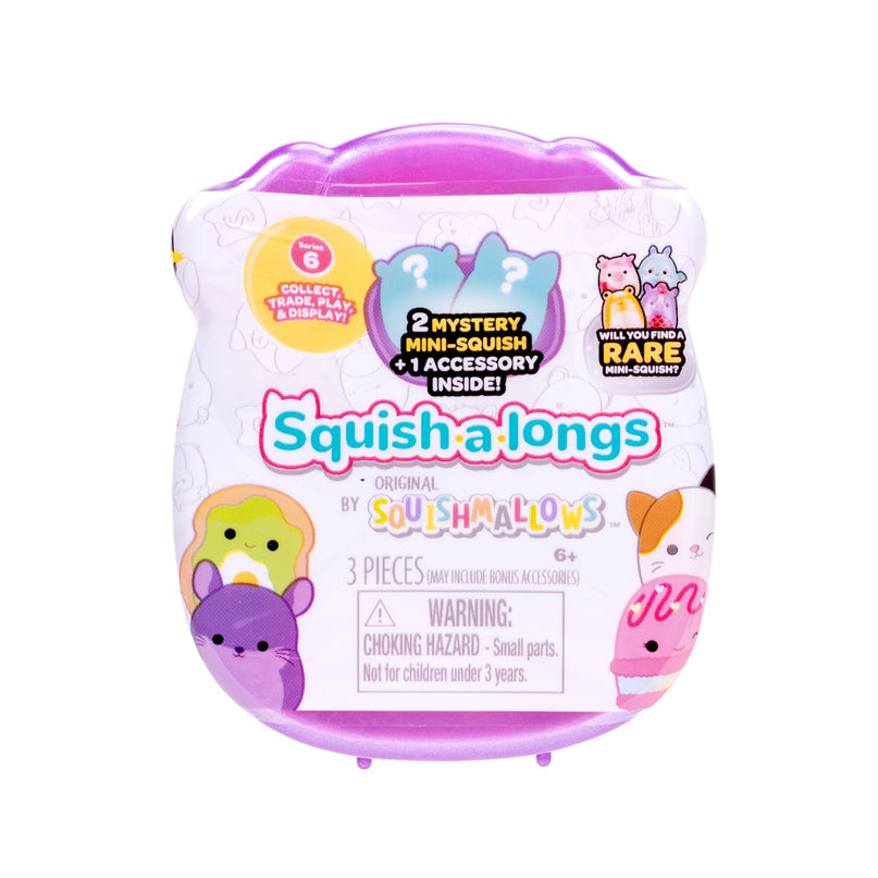 SQUISHMALLOWS SQUISH-A-LONGS minifiguuride komplekt pimepakis, 2 tk, 2,5 cm