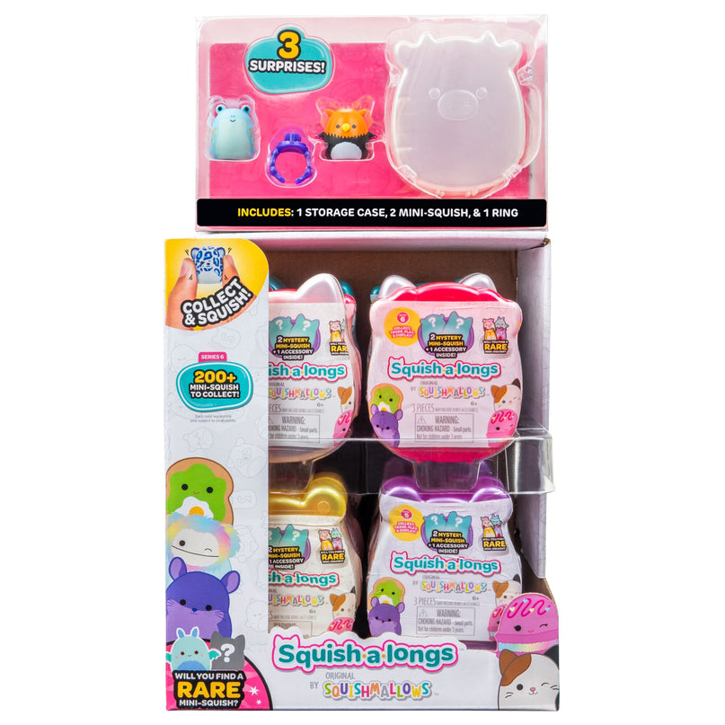 SQUISHMALLOWS SQUISH-A-LONGS minifiguuride komplekt pimepakis, 2 tk, 2,5 cm