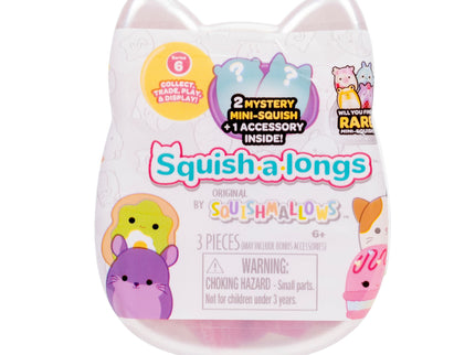 SQUISHMALLOWS SQUISH-A-LONGS minifiguuride komplekt pimepakis, 2 tk, 2,5 cm