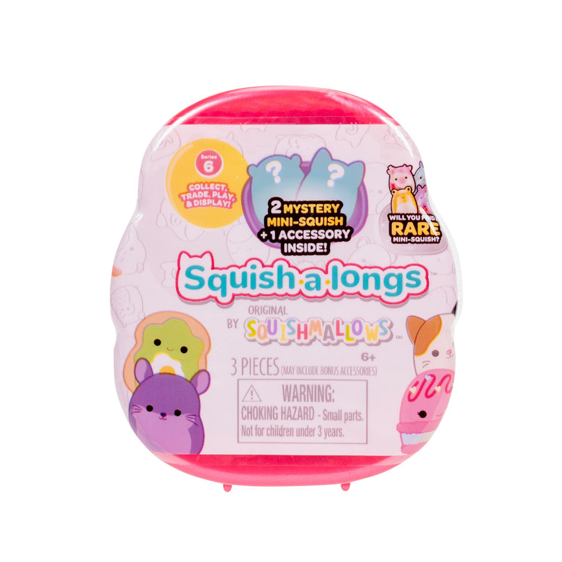 SQUISHMALLOWS SQUISH-A-LONGS minifiguuride komplekt pimepakis, 2 tk, 2,5 cm