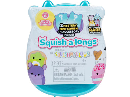 SQUISHMALLOWS SQUISH-A-LONGS minifiguuride komplekt pimepakis, 2 tk, 2,5 cm