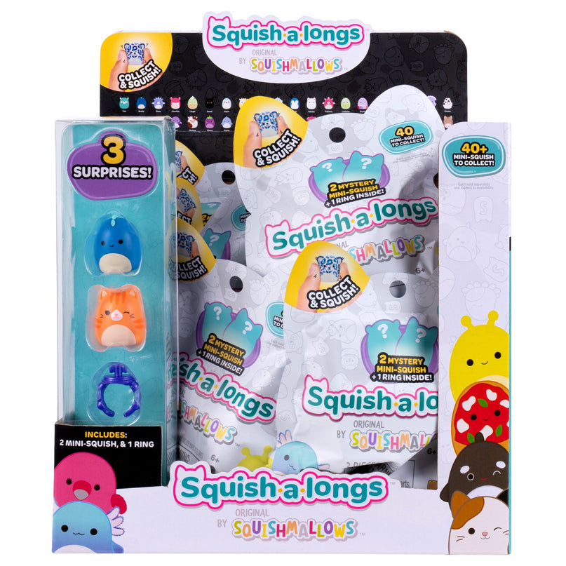 SQUISHMALLOWS SQUISH-A-LONGS minifiguuride komplekt pimepakis, 2 tk, 2,5 cm