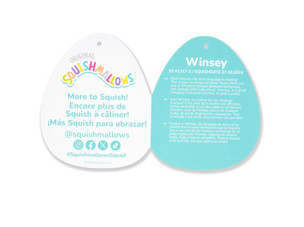 SQUISHMALLOWS Mystery Squad W21 lõhnastatud pehme tegelane üllatuspakis,12 cm