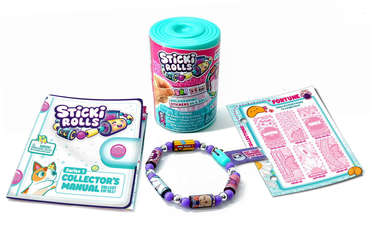 STICKI ROLLS käevõru aksessuaaridening kleepsudega, üllatuspakk