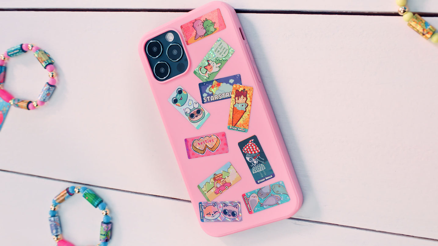 STICKI ROLLS käevõru aksessuaaridening kleepsudega, üllatuspakk