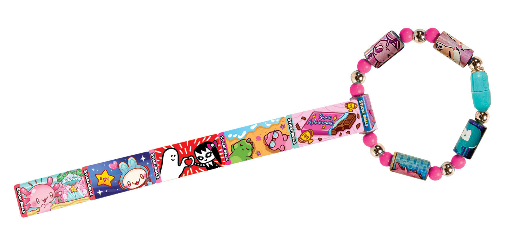 STICKI ROLLS käevõru aksessuaaride- ning kleepsudega