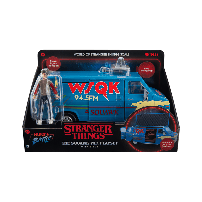 STRANGER THINGS Figuri ja Sõiduki Komplekt - Steve koos SQWK kaubiku ja aksessuaaridega