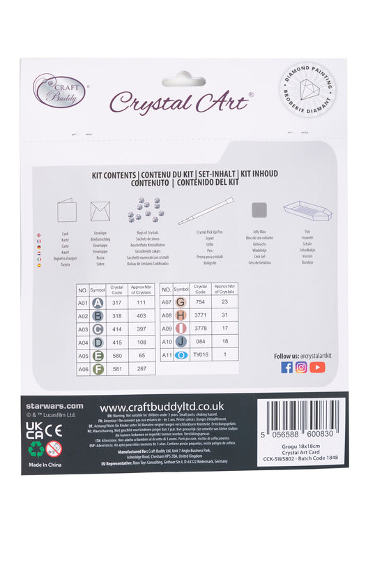 STAR WARS Teemantmaal Õnnitluskaart Grogu