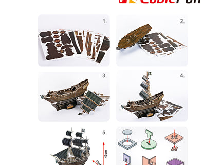 CUBICFUN 3D pusle Kuninganna Anne Purjekas