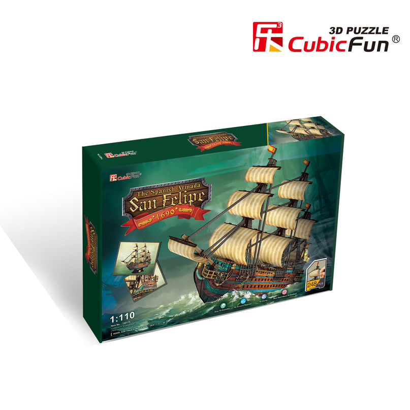 CUBICFUN 3D pusle Hispaania armada: The San Felipe