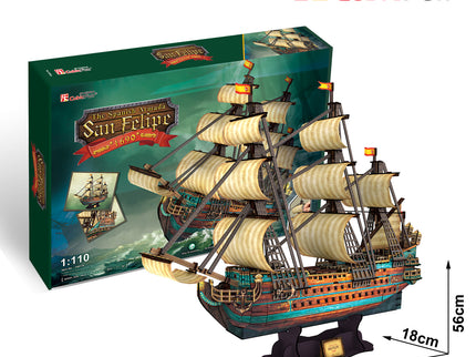 CUBICFUN 3D pusle Hispaania armada: The San Felipe