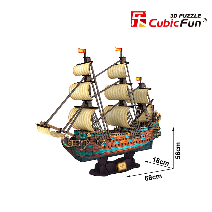 CUBICFUN 3D pusle Hispaania armada: The San Felipe