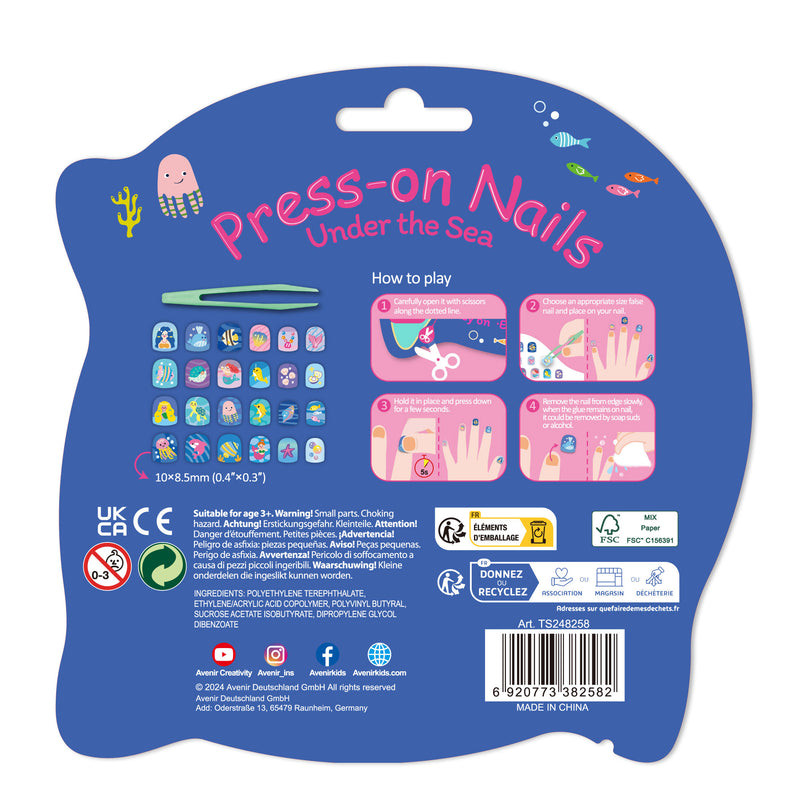 AVENIR Küünekleepsud Meremaailm