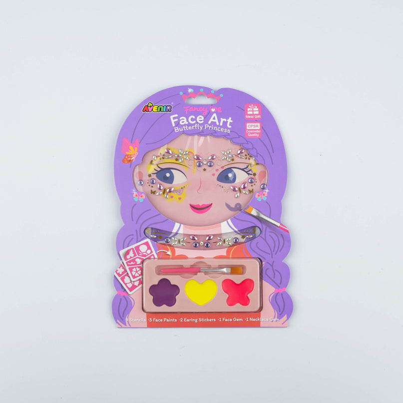 AVENIR Näokaunistuste komplekt Liblikate printsess