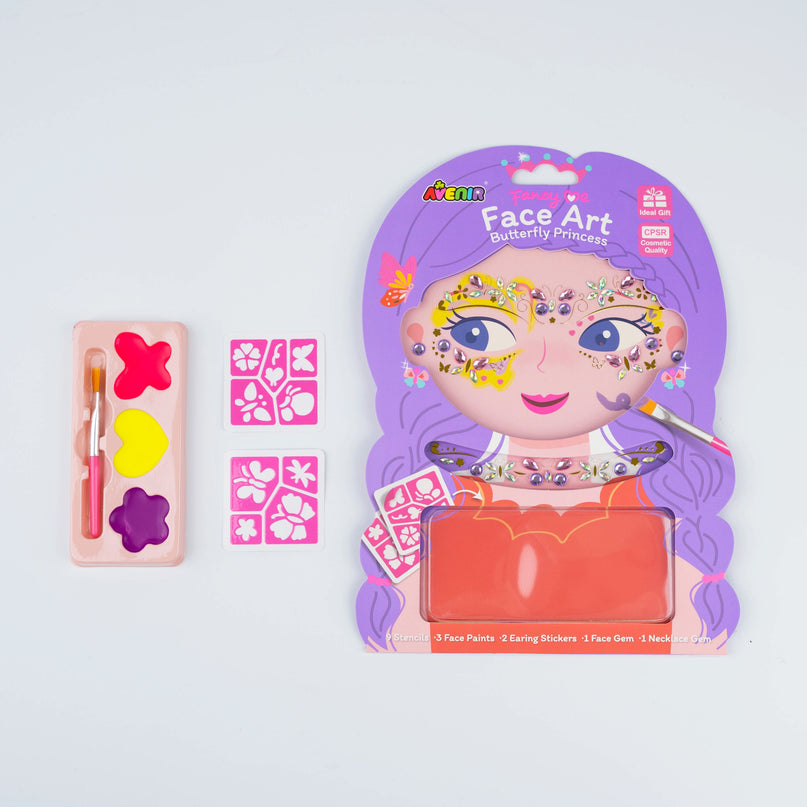 AVENIR Näokaunistuste komplekt Liblikate printsess